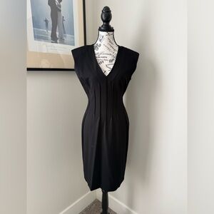 Marciano Black V-Neck Midi Dress